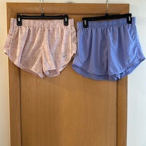 Nike Women’s Set of 2 Running Activewear Shorts Pink Purple Size Large